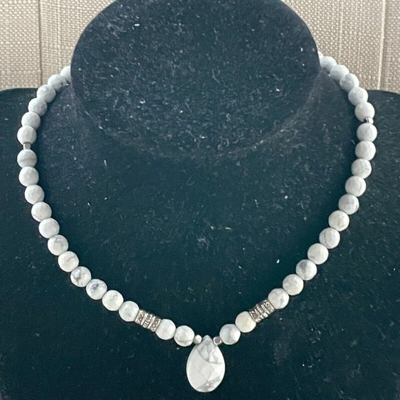 Jewelry - Women Necklace White Faux Stone Beads Fashion Jewelry Bracelet Multi use